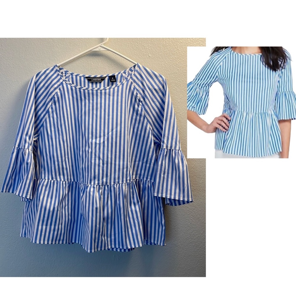 Lands’ End Peplum Top - Sz 8